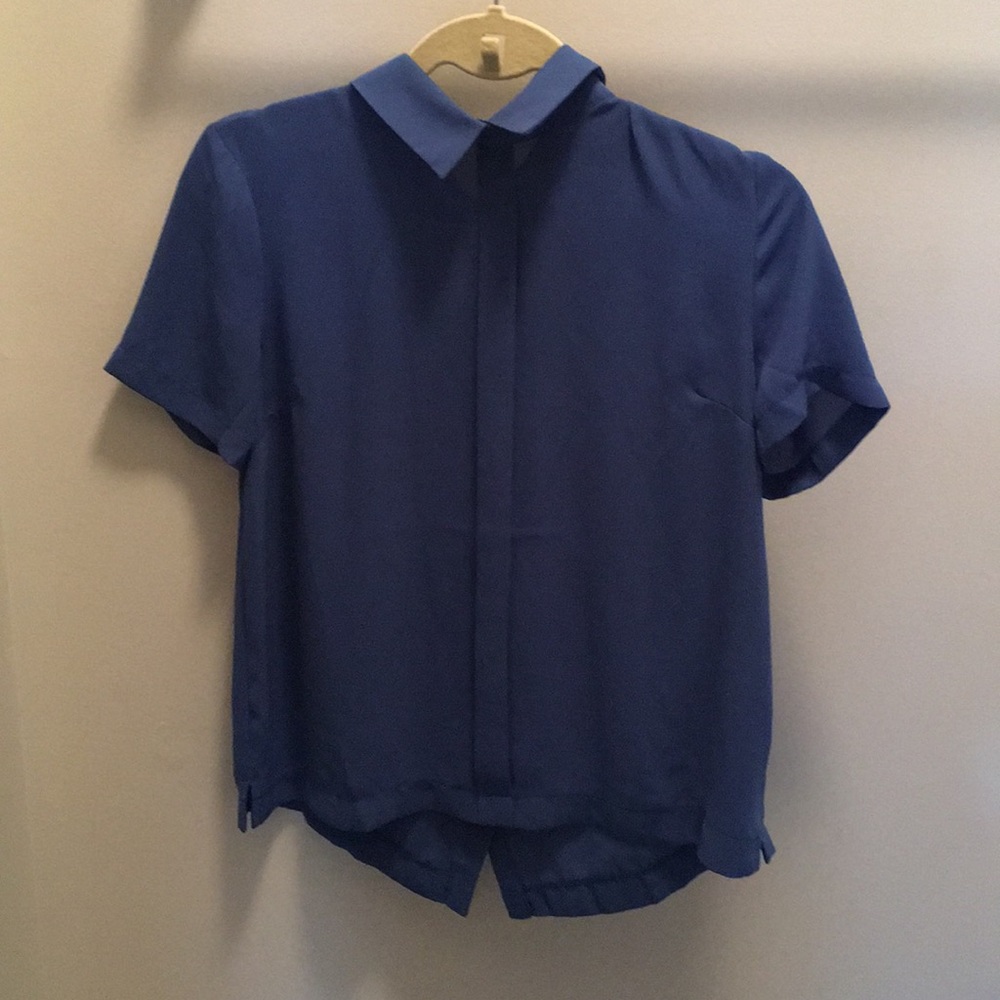 Blue Button Down Top
